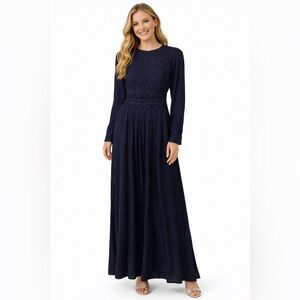 Sarah Elizabeth Midnight Blue Long Sleeve Dress